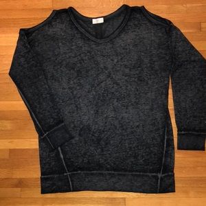 Grey Shirt with Shoulder Cut Outs